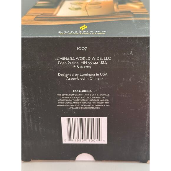 Luminara Eucalyptus Hurricane Glass Faux Candle Set NEW - Picture 4 of 4